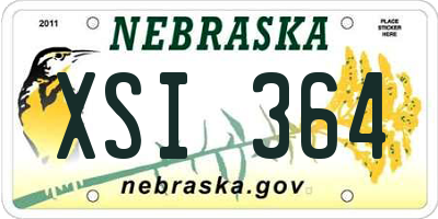 NE license plate XSI364