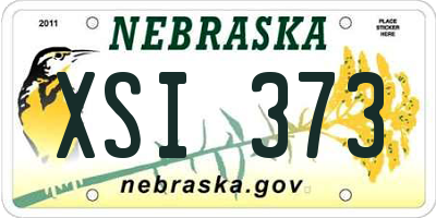 NE license plate XSI373