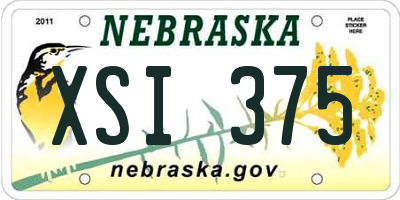 NE license plate XSI375