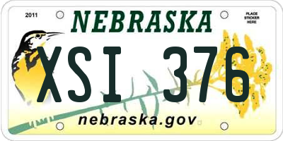 NE license plate XSI376