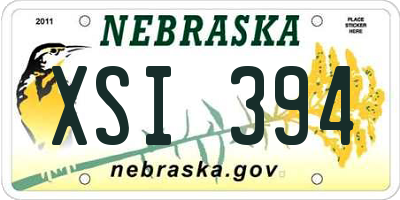 NE license plate XSI394