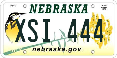 NE license plate XSI444