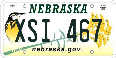 NE license plate XSI467
