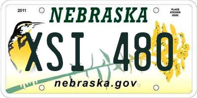 NE license plate XSI480