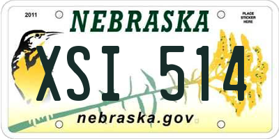 NE license plate XSI514