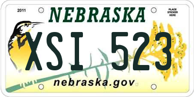 NE license plate XSI523