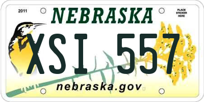 NE license plate XSI557