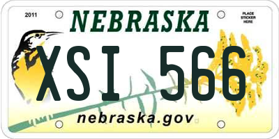 NE license plate XSI566