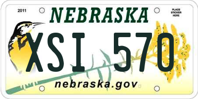 NE license plate XSI570