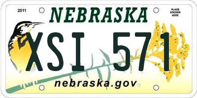 NE license plate XSI571