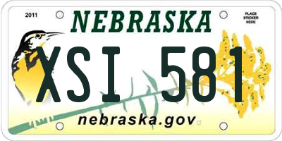 NE license plate XSI581