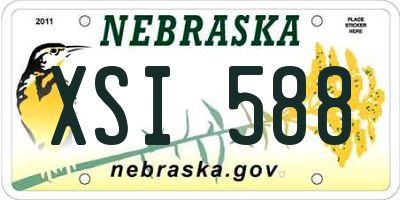 NE license plate XSI588