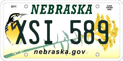 NE license plate XSI589