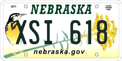 NE license plate XSI618