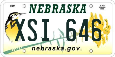 NE license plate XSI646