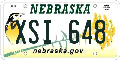 NE license plate XSI648