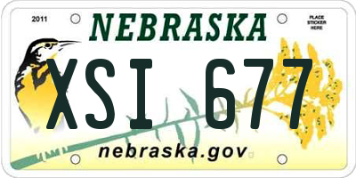 NE license plate XSI677