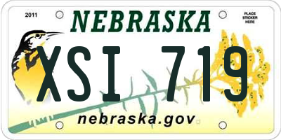 NE license plate XSI719
