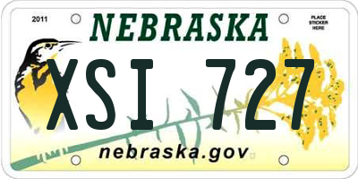 NE license plate XSI727