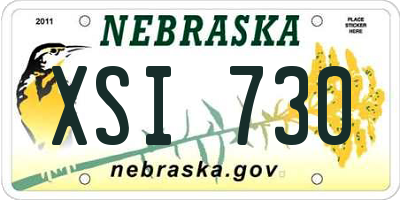 NE license plate XSI730