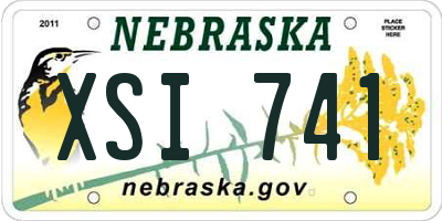 NE license plate XSI741