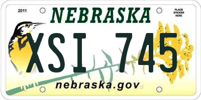 NE license plate XSI745