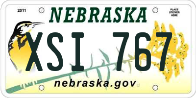 NE license plate XSI767