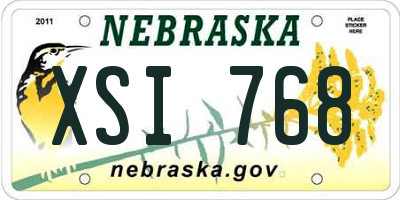 NE license plate XSI768