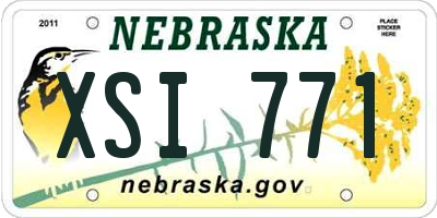 NE license plate XSI771
