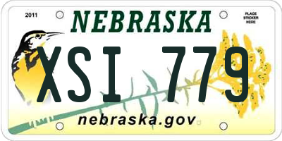 NE license plate XSI779