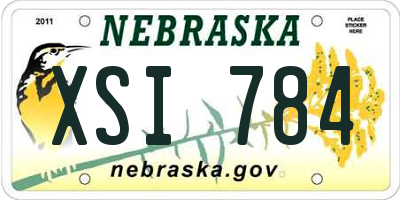 NE license plate XSI784