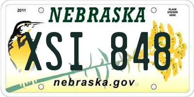 NE license plate XSI848