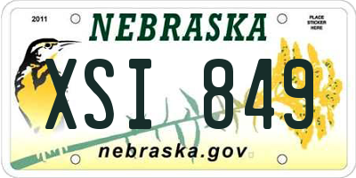 NE license plate XSI849