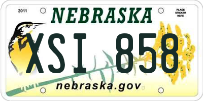 NE license plate XSI858