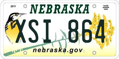 NE license plate XSI864