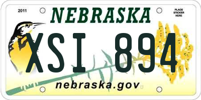NE license plate XSI894