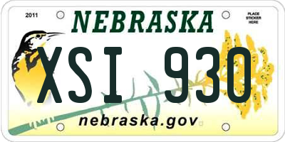 NE license plate XSI930