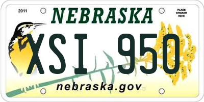 NE license plate XSI950