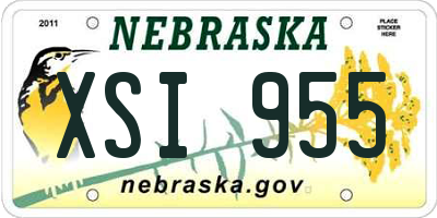 NE license plate XSI955