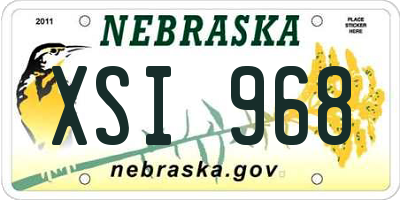 NE license plate XSI968