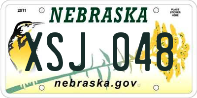 NE license plate XSJ048