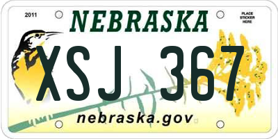NE license plate XSJ367