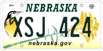 NE license plate XSJ424