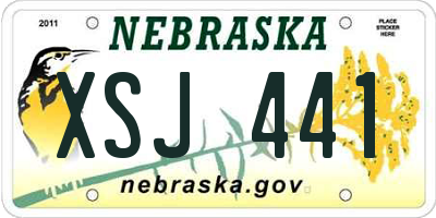 NE license plate XSJ441