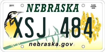 NE license plate XSJ484