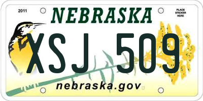 NE license plate XSJ509