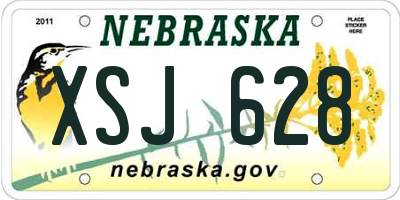 NE license plate XSJ628