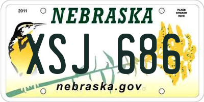 NE license plate XSJ686