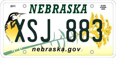 NE license plate XSJ883