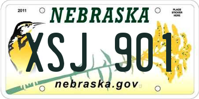 NE license plate XSJ901